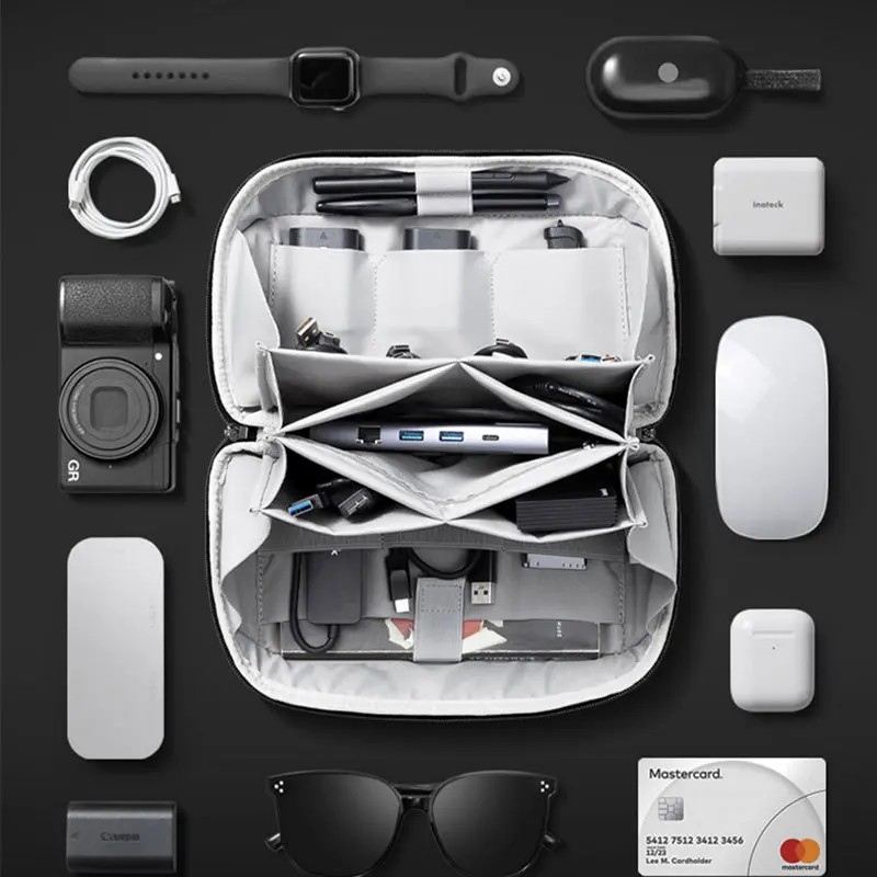 Men Accessories Bag - Çok Fonksiyonlu Dijital Aksesuar Çantası, Geliştirilmiş
