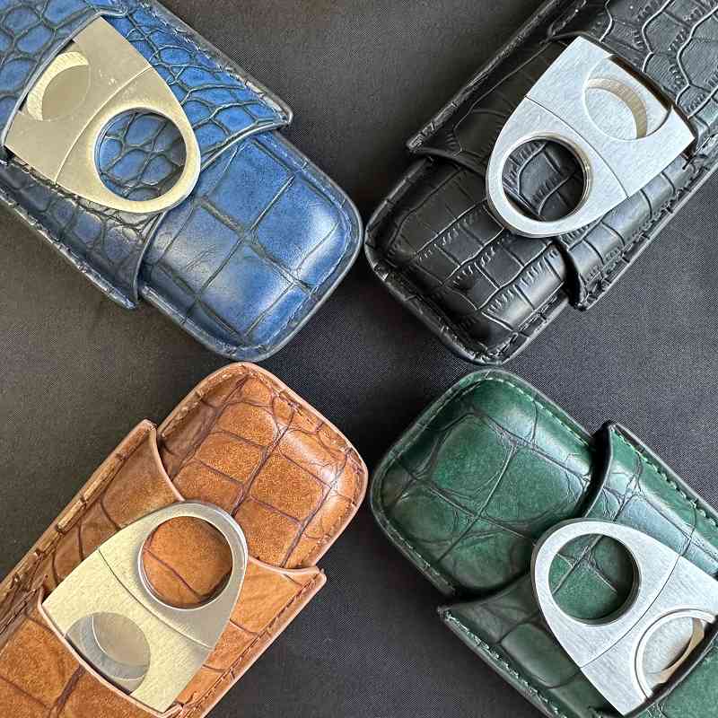 Cigar Cutter Set - Puro Tüpü 2 Yuvaları Kılıfı Puro