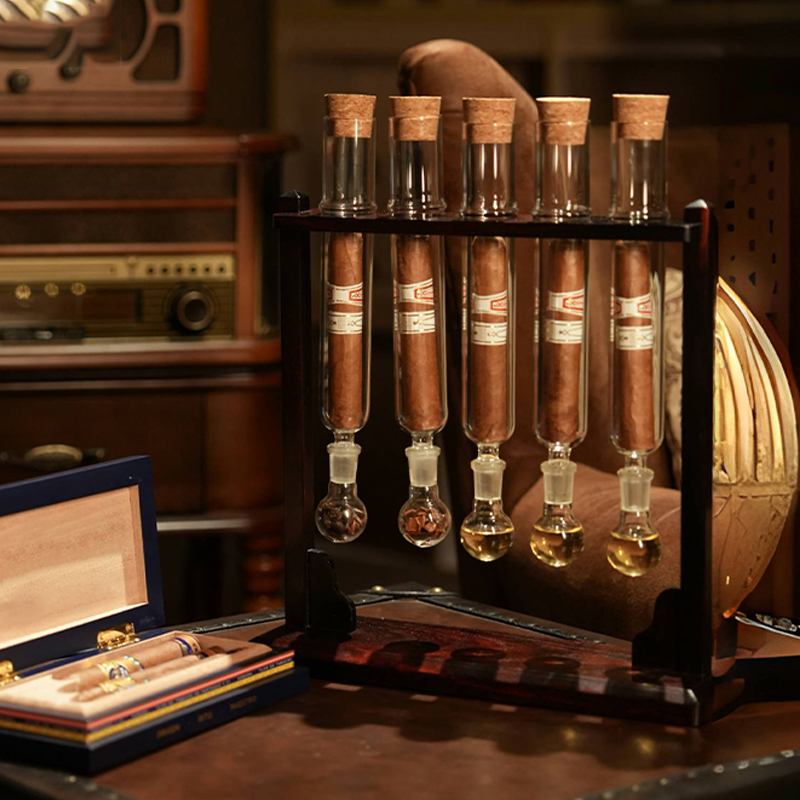 Cigar Cutter Set - Cam Puro Tüpleri Humidor Seti Puro