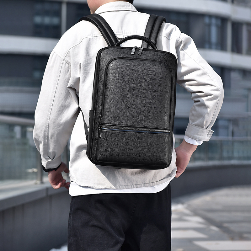 Men Accessories Bag - PU deri erkek sırt çantası USB