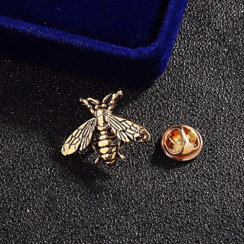 Men'S Accessories Trending - Vintage Bronz Renk Küçük Arı Broş