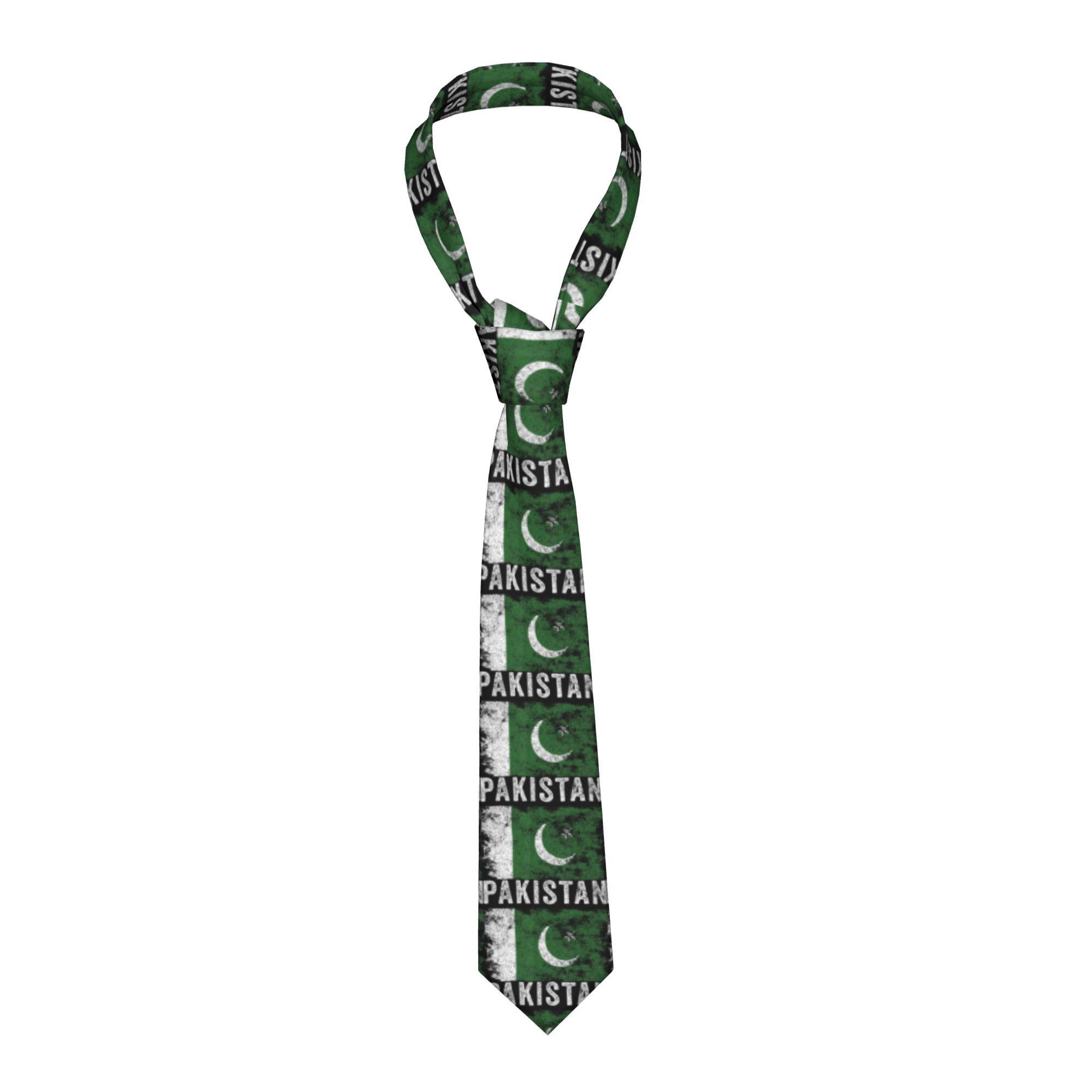 Men Accessories Pakistan - Pakistan Bayrağı Sıkıntılı Pakistan Bayrağı Kravat