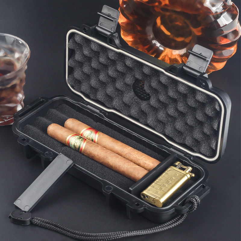 Cigar Cutter Set - Taşınabilir Puro Nemlendirici, Nemlendirici İçeren Su