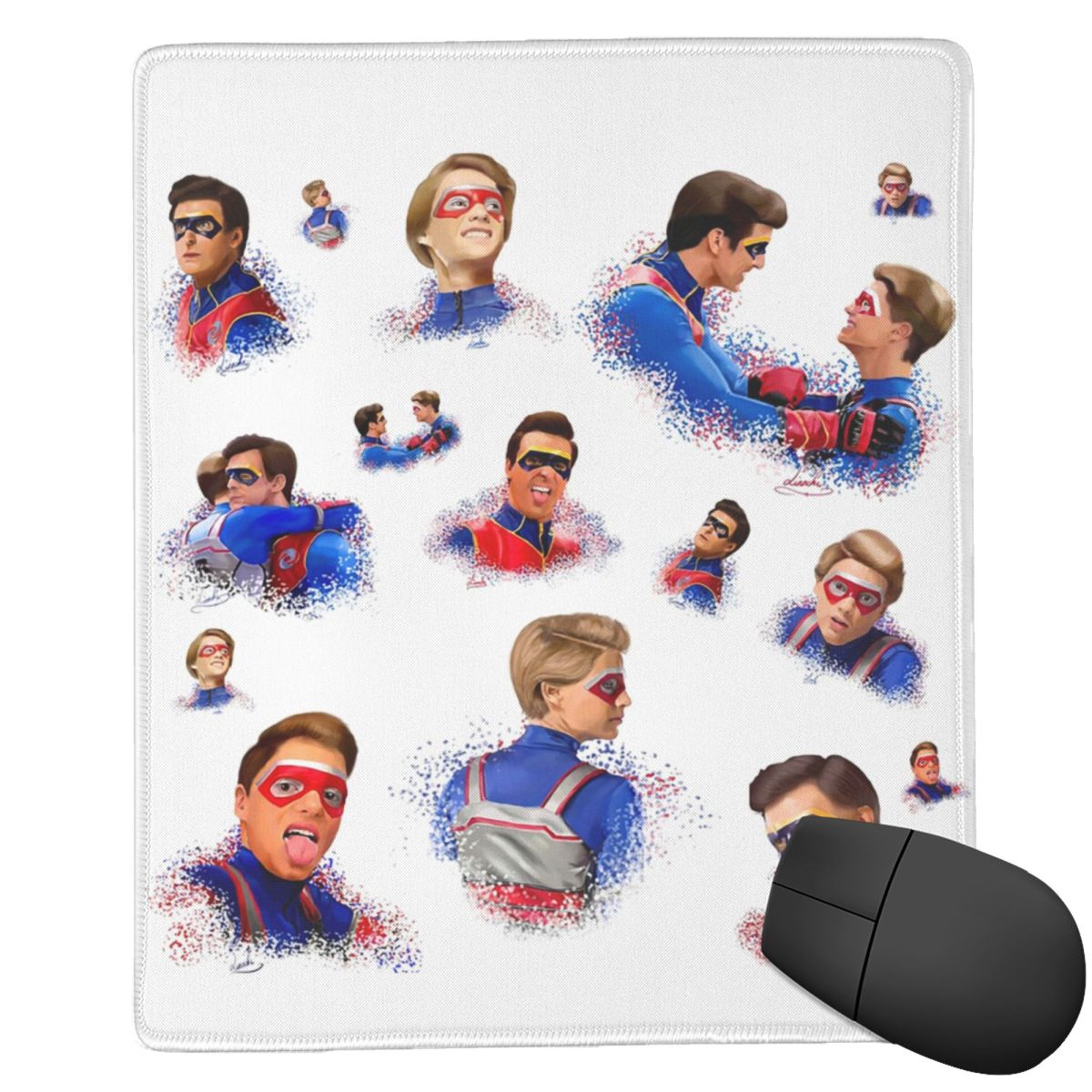 Men Accessories Drawing - Kaptan Man ve Çocuk Henry Danger