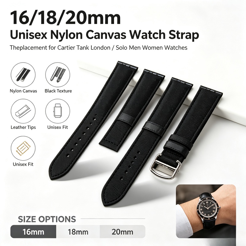 Men'S Accessories London - 16/18/20mm Unisex Yumuşak Naylon Kanvas saat