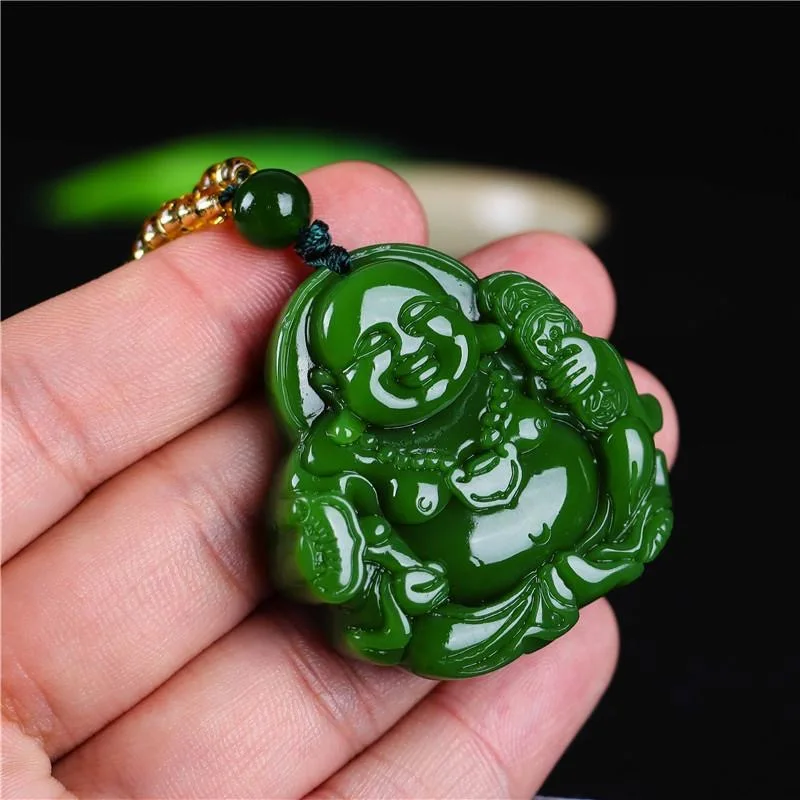Çin yeşil yeşim Maitreya buda  - Men Accessories To Gift incelemesi ve fiyatı