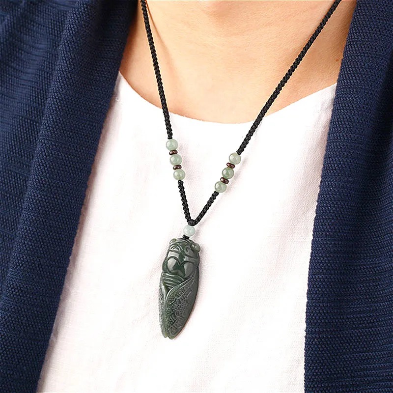 Doğal Hetian yeşim Cicada koly - Men Accessories To Gift incelemesi ve fiyatı