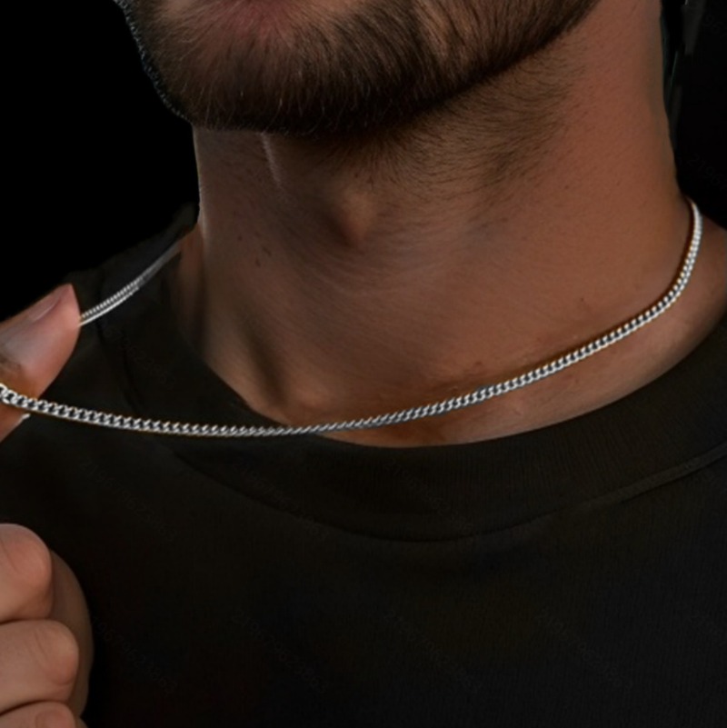 2mm erkek Küba Zincir Kolye Ba - Men'S Accessories Trending incelemesi ve fiyatı